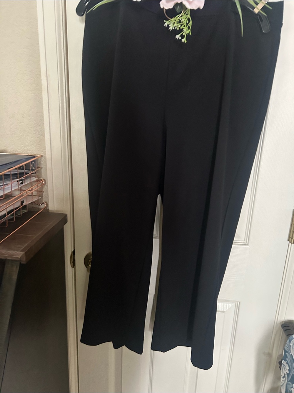 Rafaella Black Wide-Leg Dress Trousers size 16.
